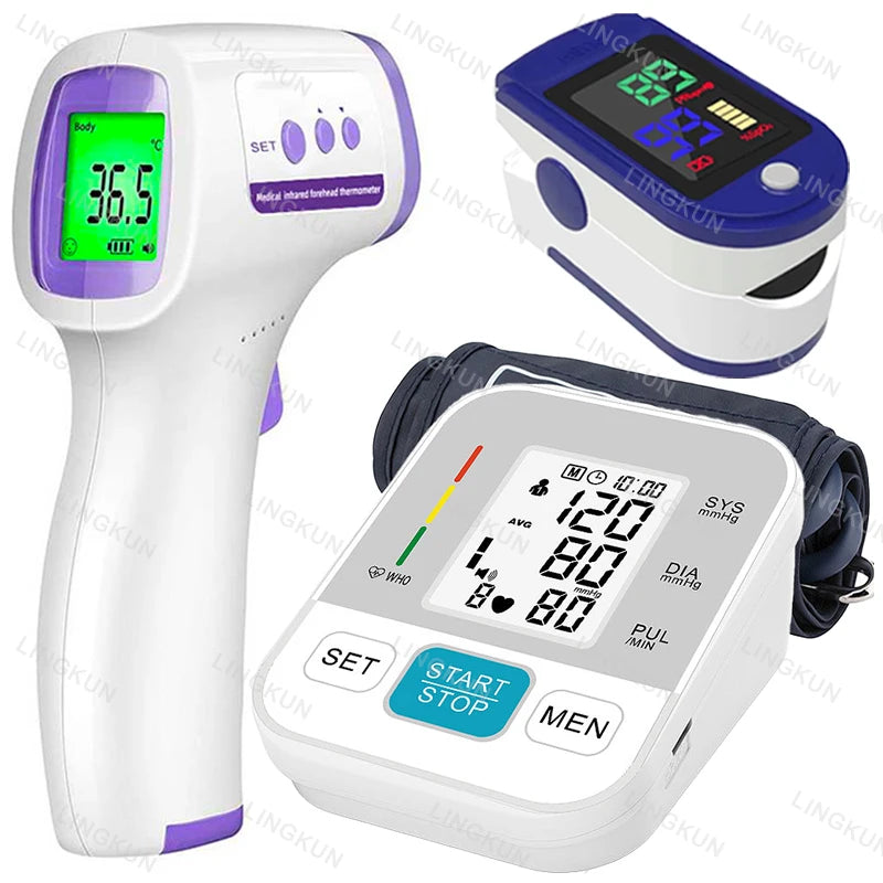 Digital Arm BP Monitor: Automatic Cuff & Heart Rate Sensor