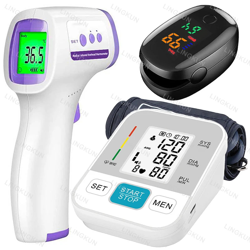 Digital Arm BP Monitor: Automatic Cuff & Heart Rate Sensor