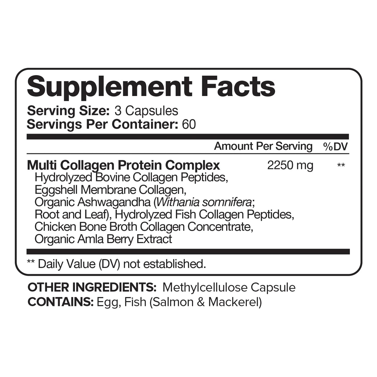 Multi-Collagen Capsules - Hydrolyzed Type I II III V X