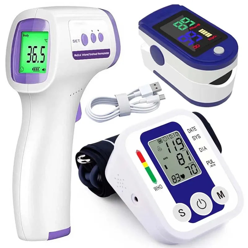 Digital Arm BP Monitor: Automatic Cuff & Heart Rate Sensor