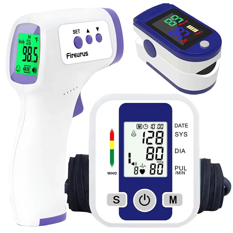 Digital Arm BP Monitor: Automatic Cuff & Heart Rate Sensor