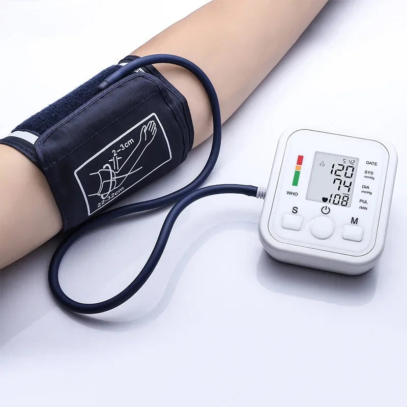 Digital Arm BP Monitor: Automatic Cuff & Heart Rate Sensor