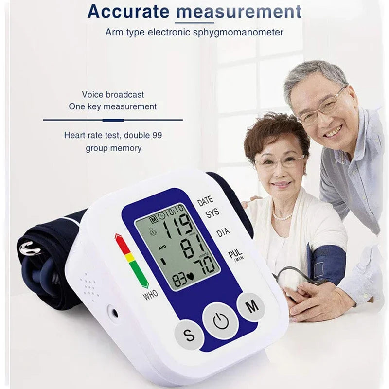 Digital Arm BP Monitor: Automatic Cuff & Heart Rate Sensor