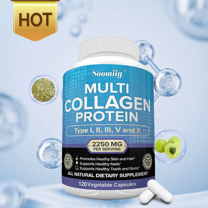 Multi-Collagen Capsules - Hydrolyzed Type I II III V X