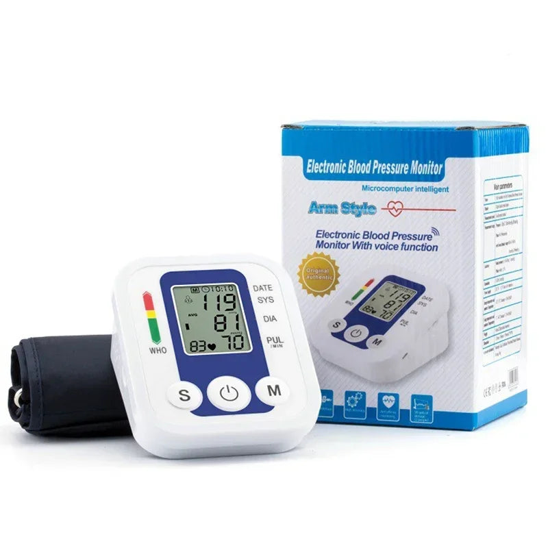 Digital Arm BP Monitor: Automatic Cuff & Heart Rate Sensor