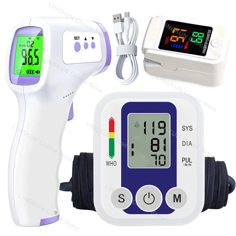 Digital Arm BP Monitor: Automatic Cuff & Heart Rate Sensor