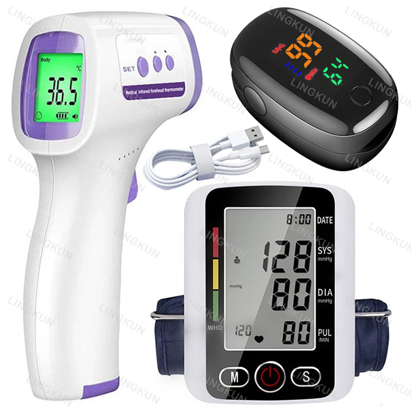 Digital Arm BP Monitor: Automatic Cuff & Heart Rate Sensor