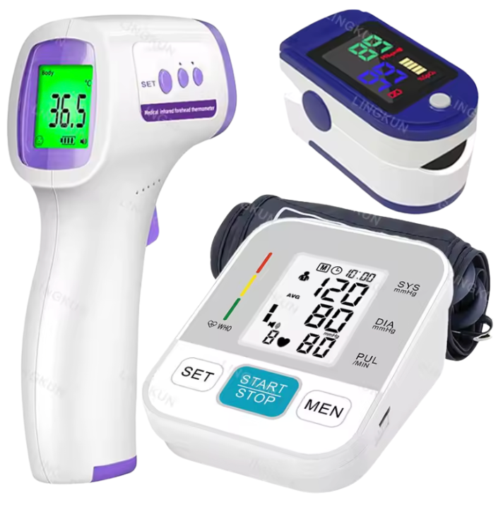 Advance Digital Arm Blood Pressure Monitor, Automatic Cuff, Heart Rate Sensor Kit; Pressure Tonometer Tensiometer Heart Rate Pulse Meter