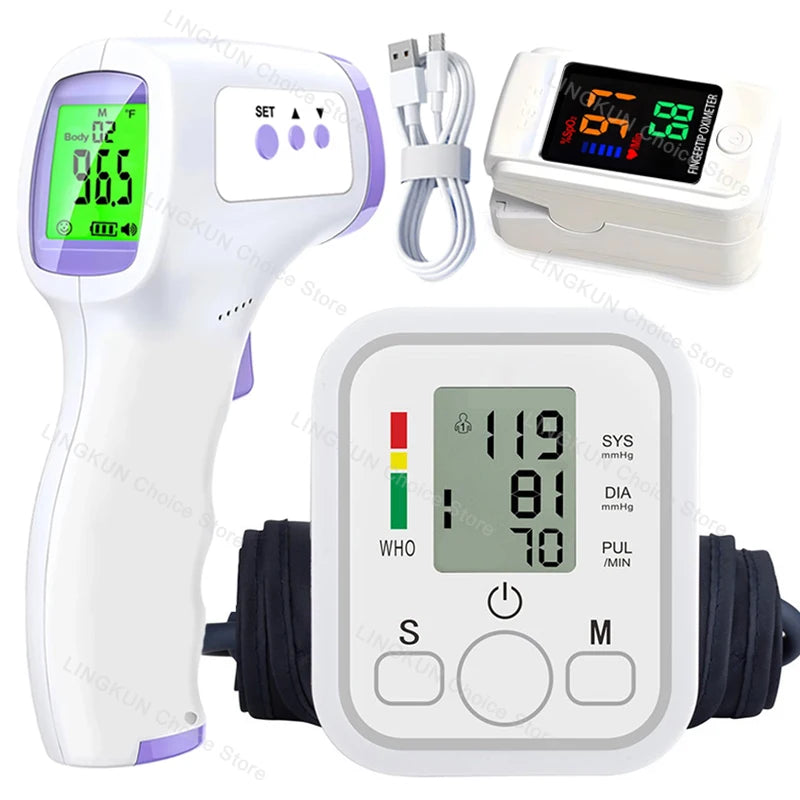 Digital Arm BP Monitor: Automatic Cuff & Heart Rate Sensor