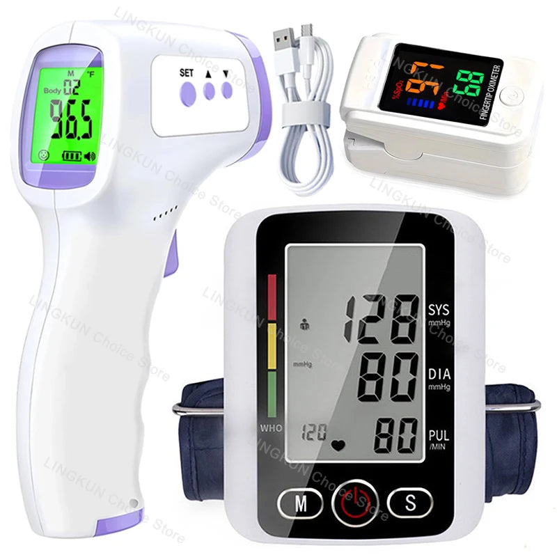Digital Arm BP Monitor: Automatic Cuff & Heart Rate Sensor